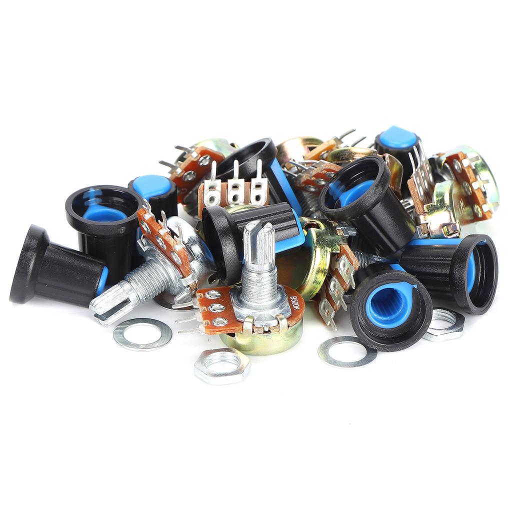 9 шт. металлический линейный поворотный потенциометр B1k 2k 5k 10k 20k 50k 100k 500k 1 м WH148