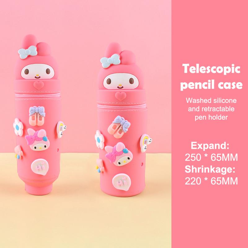 Мультяшный милый силиконовый пенал настольный органайзер креативный складной выдвижной контейнер для ручек канцелярские принадлежности сумка для хранения подарки