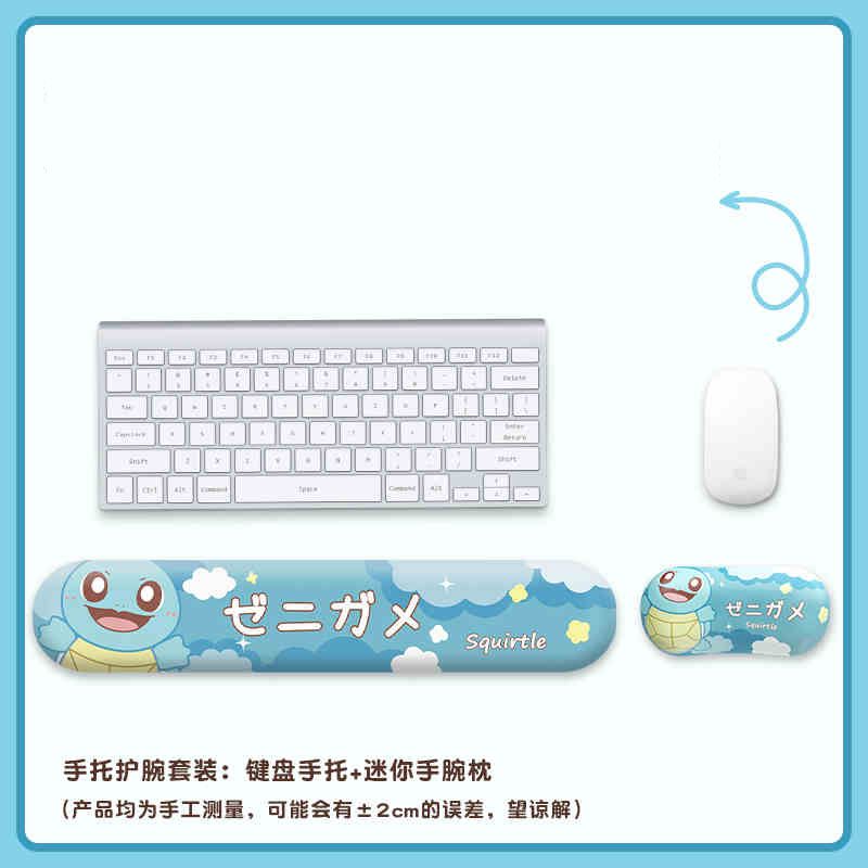Gengar Jigglypuff Pikachu Cute Cartoon Wrist Rest Mouse Pad - Silicone Wrist Support Keyboard Pad For Women Office Use Gift
