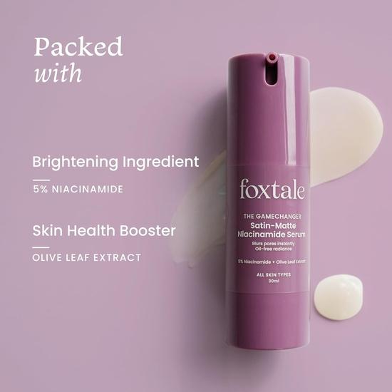 Фокстейл- (Упаковка из 2 шт.) Сыворотка для лица с 5% ниацинамидом | Осветляет пятна и следы от акне | Уменьшает темные пятна | Для мужчин и женщин - 30 мл
