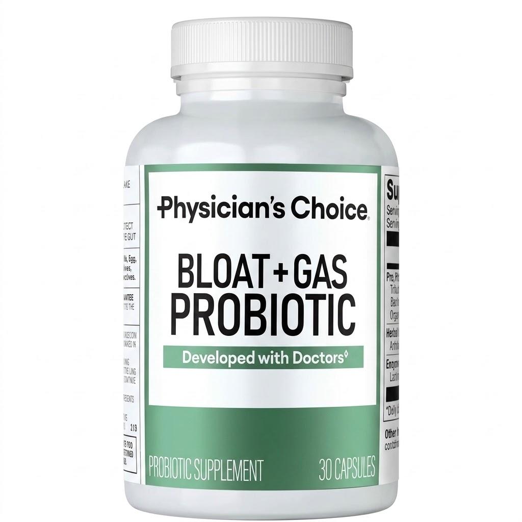 Physician's Choice Bloat + Gas Probiotic Supplement – 30 Capsules