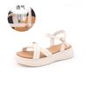 Flat-soled Sandals for Girls 2025 Summer New Women's One-word Buckle Small Fragrant Sandals Fashionable Outer Women's Shoes