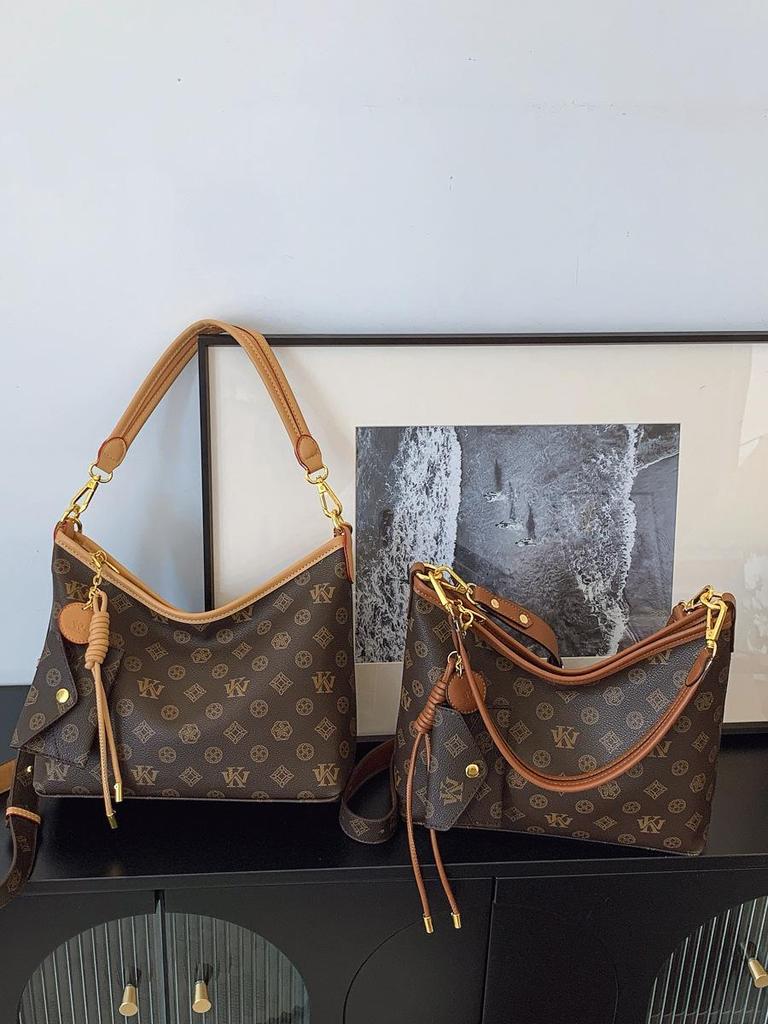 Ретро Классическая Сумка Под Мышку с Монограммой: Европейский и американский стиль