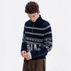NVG Мужской вязаный свитер с узором Fair Isle на молнии