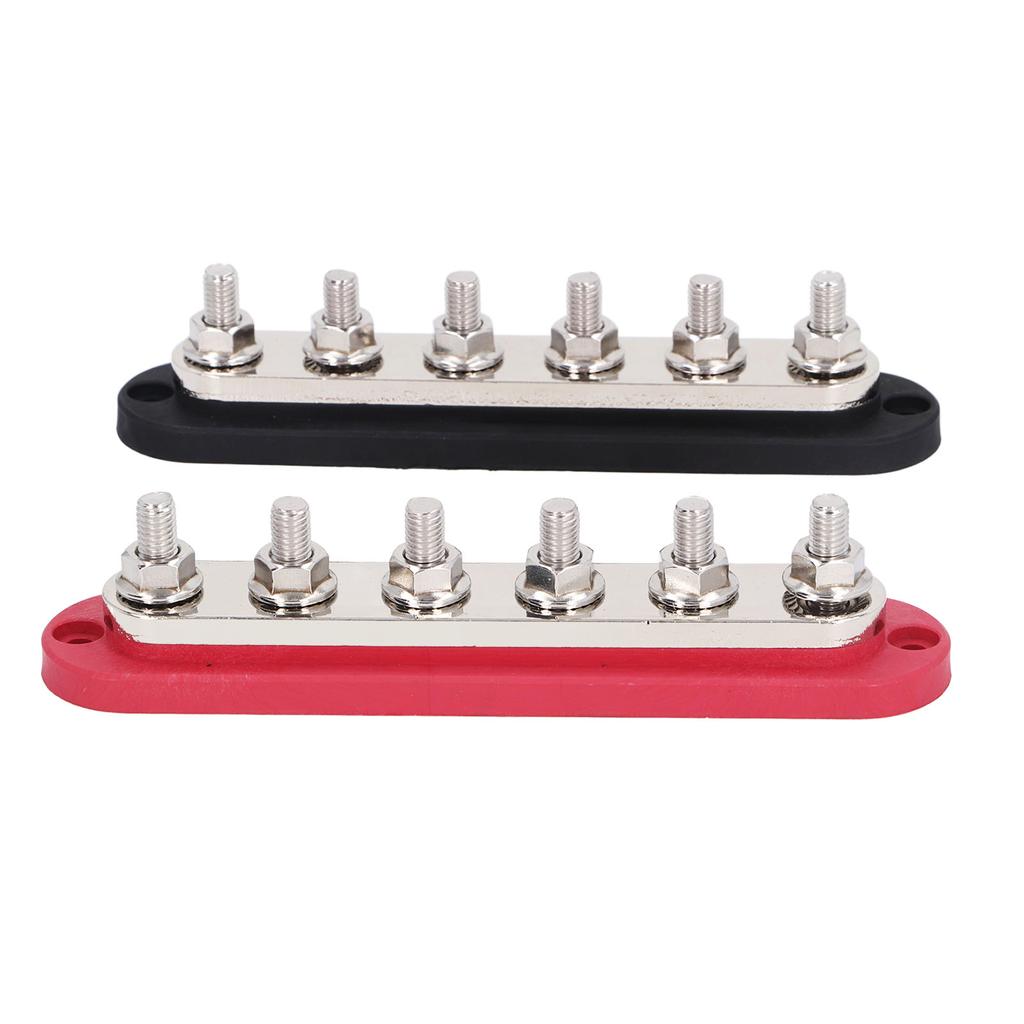 2 шт. M8 300A 12‑48 В Блок распределения питания из латуни и нержавеющей стали Клеммный блок шины для автомобиля Bo