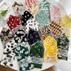 Cotton and Linen Square Scarf Women's Spring and Summer New Small Fresh Floral Temperament Neck Protection Small Scarf Headband Headscarf Silk