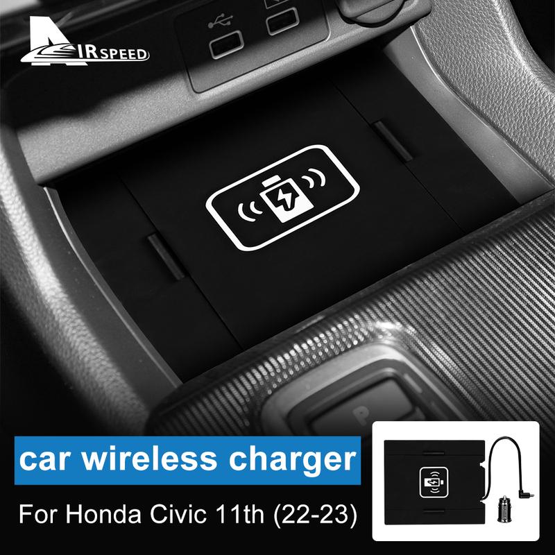 Car Wireless Charger for Honda Civic 11th Gen Mobile Phone Fast 15W Charging Holder for Charger Board Accessories