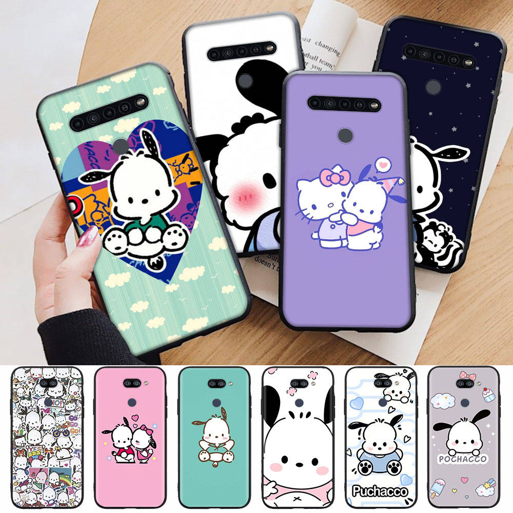 Черный чехол AH48 Pochacco для OPPO Reno 8 6 5 4 Pro Find X3 A17 A31 A38 A40 A53 A54 A55 A74 A76 A78 A77 A80 A94 A95 A96 Pro Sofe Cover