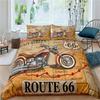 3D print Route 66 Bedding Set Luxury Duvet Cover Pillowcase Gift for Student Adult 2/3pcs set Single/Double/Queen Large Size