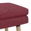 Double Layer Bench Wine Red 110 x 40 x 47 cm Fabric