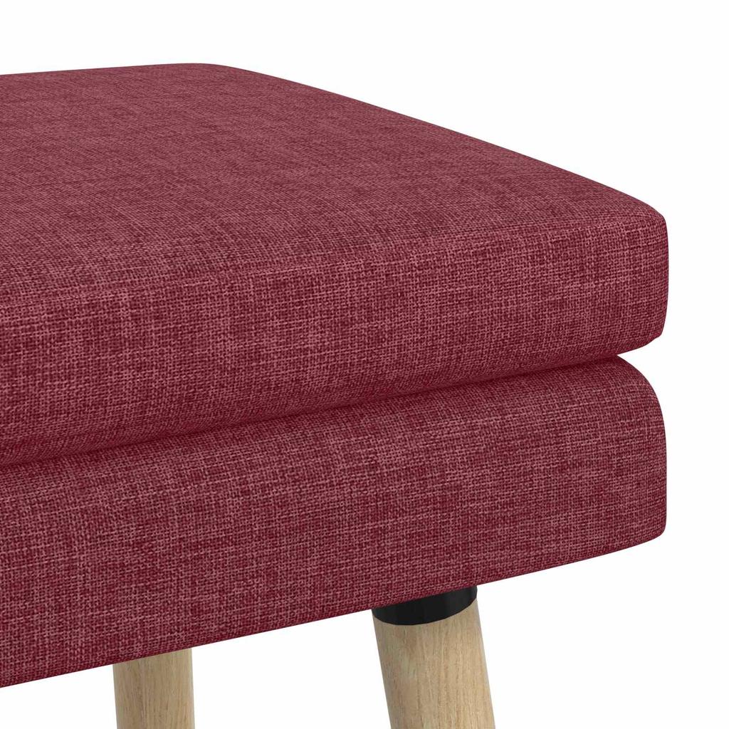 Double Layer Bench Wine Red 60 x 40 x 46 cm Fabric