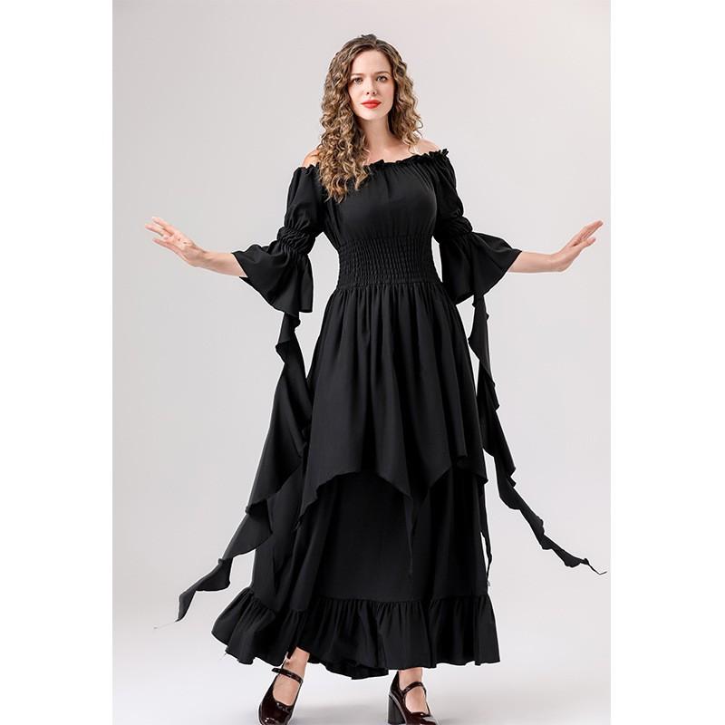 Womens Vintage Medieval Princess Costume Halloween Party Theater Performance Cosplay Outfit
