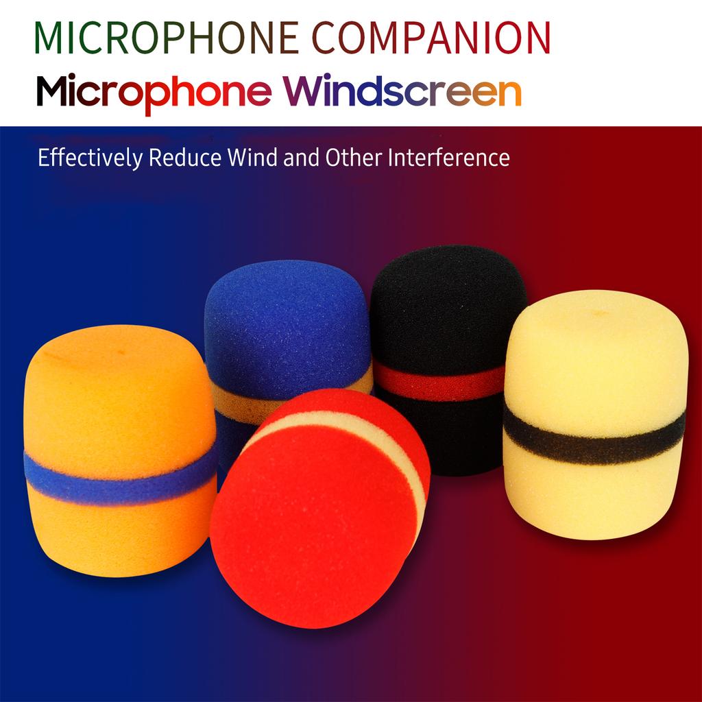 Набор из 5 штук Толстый поролоновый чехол для микрофона Ветрозащита для ручного микрофона Цветной поролоновый чехол для микрофона для караоке, диджея, сцены