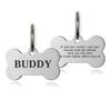 Premium Engraved Personalised Dog ID Tag Dog Name Tag Cat Puppy Name ID Bone Tag Collar Black Silver Gold Stainless Steel 3