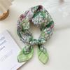 Cotton And Linen Small Square Scarf Silk Scarf Women'S Spring And Autumn New Style Artistic And Versatile Fashionable Temperament Headband Scarf
