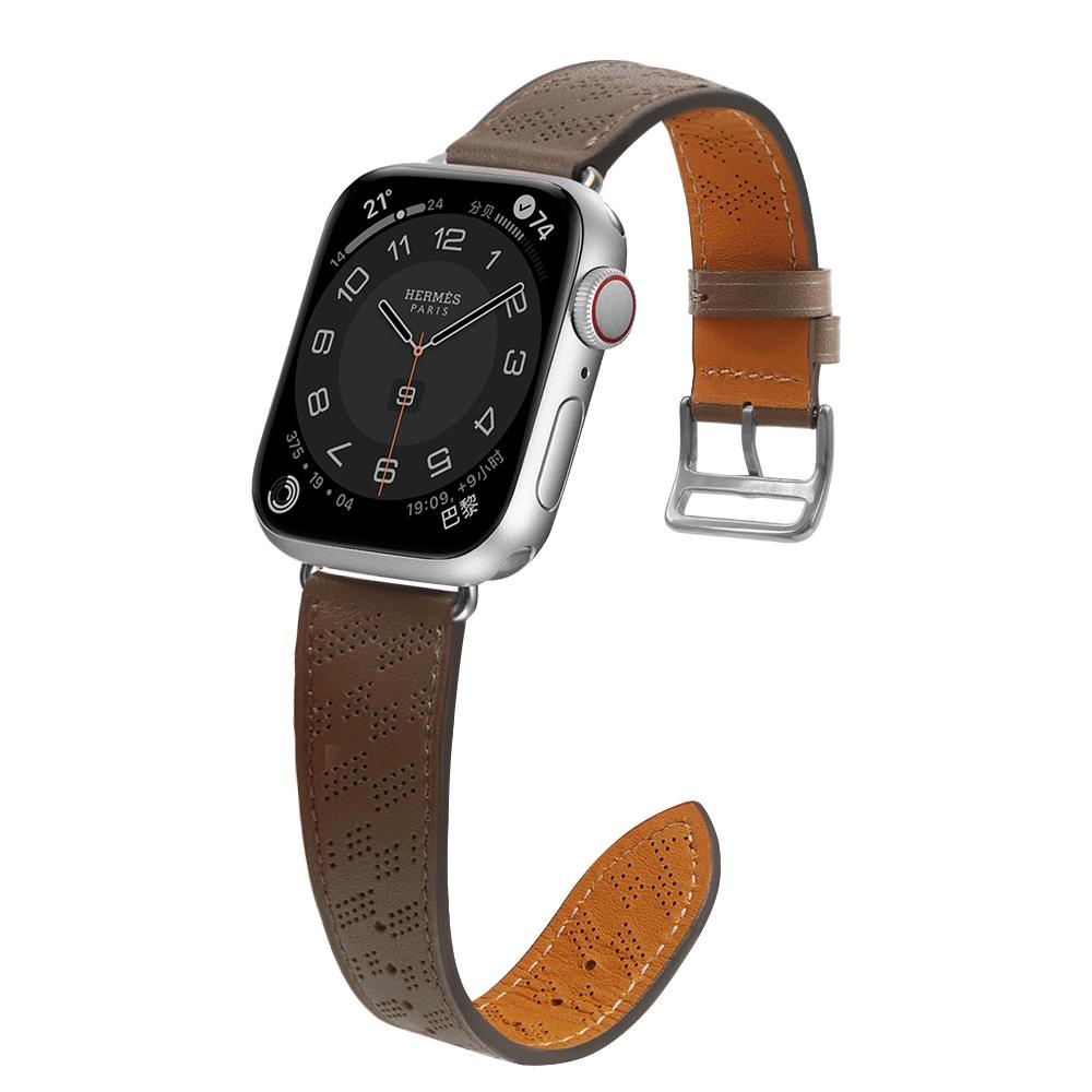Strap Leather Leather Strap Apple Watch Se, 8, 7, 6, 5, 4, 3, 2, 1 (41, 40, 38 Mm) Band Bracelet Dark Brown