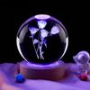 3D Rose Crystal Ball Night Light Birthday Girlfriend Classmate Children Christmas Valentine's Day Gift Bedroom Desk Decoration