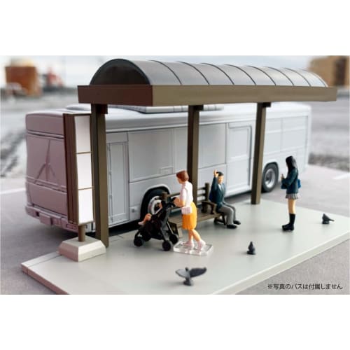 TOMYTEC DioColle 64 1/64 #CarSnap 05a Автобусная остановка ABS Аксессуары и ПВХ Кукла и Набор мелких предметов (Собранный)
