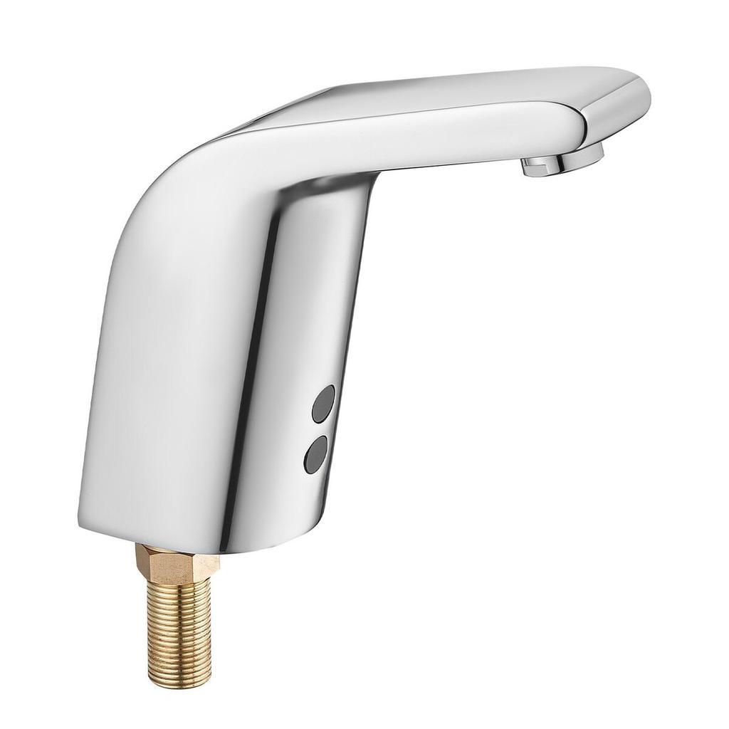 Touchless Bathroom Sink Faucet, Automatic Motion Sensor Restroom Toilet Faucet Cold Water with Single Hole, Battery Operated for 9.5 mm Pipe