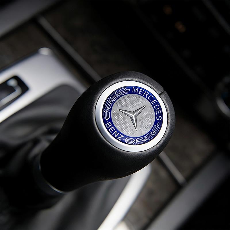 For Mercedes Benz Car Gear Lever Logo Sticker Shift Stick Decal Accessories For Mercedes Benz AMG GLE GLS CLA CLE GLC CLS GLA W223 W213 W206 W464