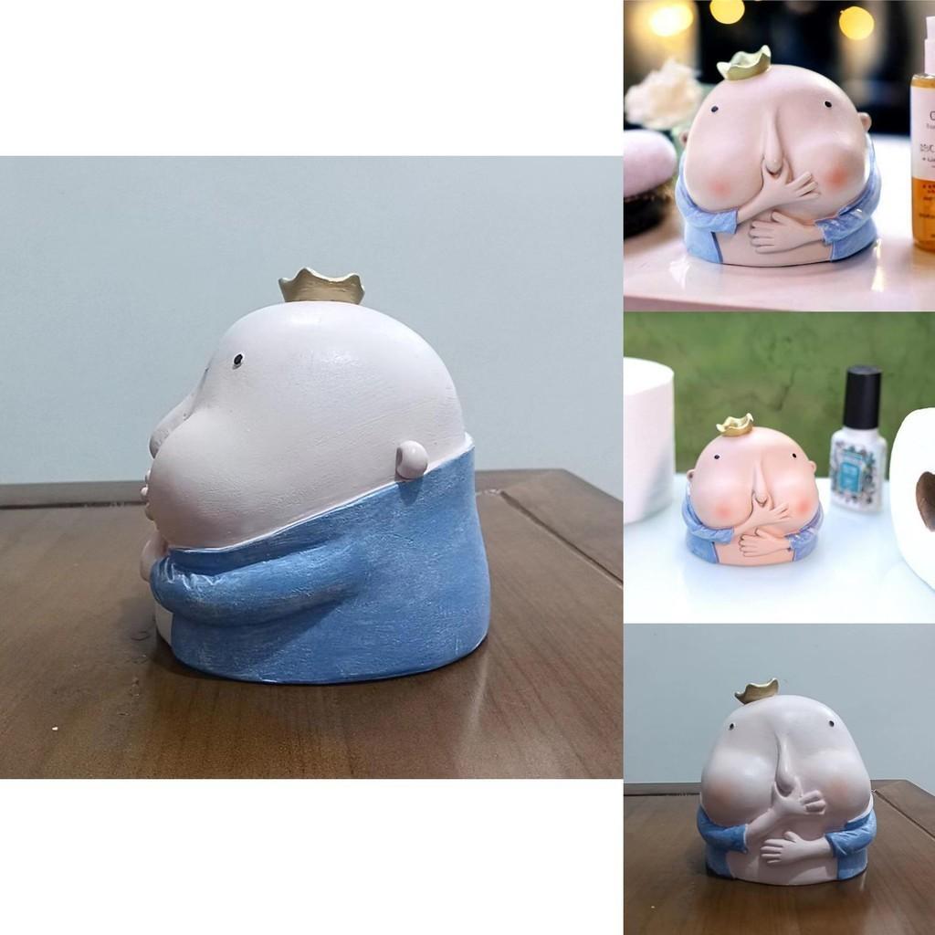 Очаровательная креативная скульптура с толстым носом, которую можно щипать, для забавного декора дома и ванной комнаты