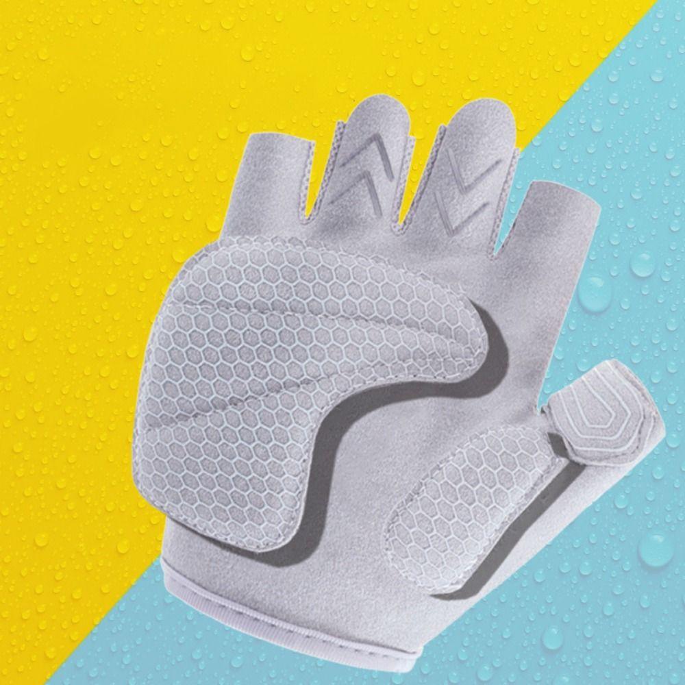 Sturdy Cycling Half Finger Gloves Nylon Split Finger Gloves Workout Gloves  Riding Equipment