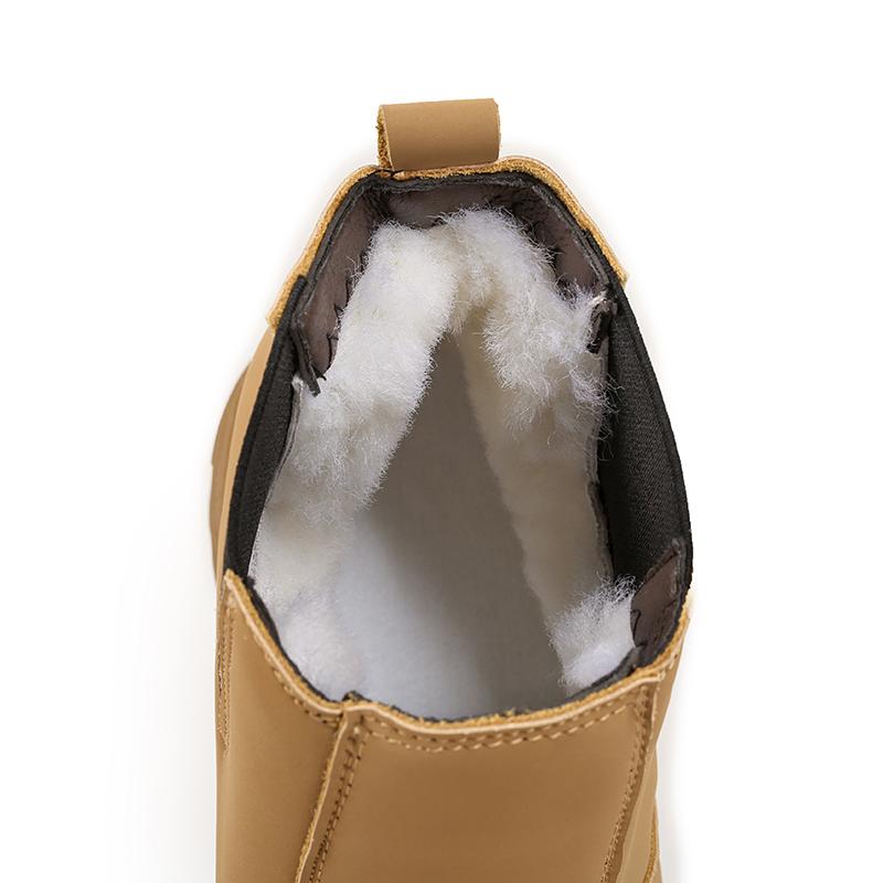 Модные женские ботинки карго AIYUQI из натуральной шерсти 2025 Новые женские ботильоны из натуральной кожи Большой размер 41 42 43 Ботильоны в британском стиле Женские