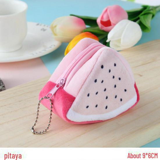 Мягкий 3D-фруктовый кошелек и брелок - арбуз и апельсин