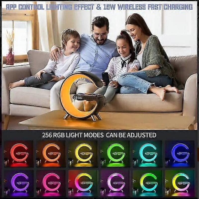 Ритмическая RGB световая панель Умный свет Светодиодные ночники Лампа для пробуждения с восходом солнца Лампы Polars Будильник Управление через приложение Интеллектуальная атмосфера Bluetooth-динамик