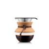 POUR OVER Stainless Steel Mesh Filter Drip Coffee Maker 500ml with Cork Cover [Genuine] 11592-109