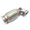 2.5" V-Band Downpipe Low Profile 90 Degree w/Flex Bellow Pipe Stainless