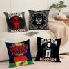 DDeath Row Records Cushion Cover Short plush Doublesided Print Square Throw Pillow Covers Sofa Home Cushion Decor