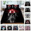 Luxury Highend Cover Sets 3D Skull Style Duvet Bedding Set Teens Home Bedroom Decor King Size Bedclothes