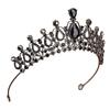 Retro Black Tiara Queen's Halloween Crown  Wedding and Dinner Accessories  Halloween Makeup and Hair Accessories