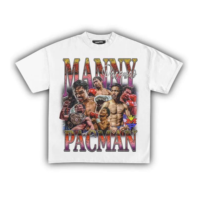 Unisexny Pacquiao Pacunisex Tshirt Oversized Boxing Graphic Cotton Tee Multidivision Champ Unisex Unisex Trendy Fight Merch Streetwear