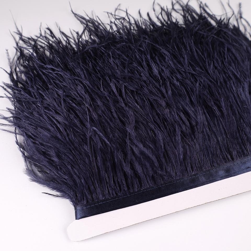 Отделка из перьев страуса 13-18 см, перья на кромке ленты, для DIY, свадебного шитья, украшения платья, поделок, аксессуаров