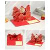 Traditional Chinese New Year Greeting Card Paper Sculpture Festival Greeting Card for Family Friend New Year Presents