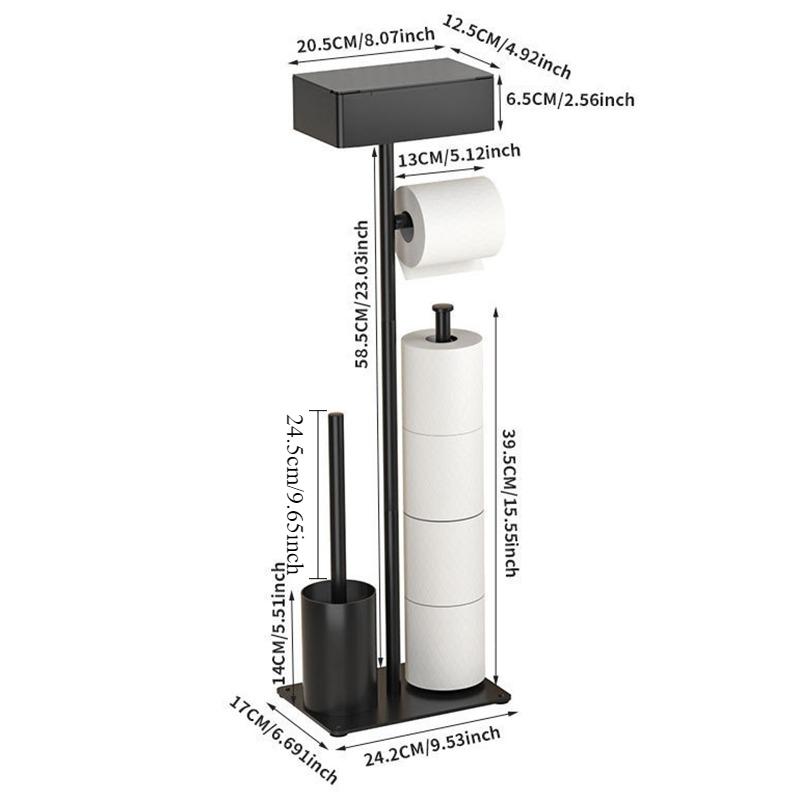 Floor Storage Rack Stainless Steel Toilet Paper Holder Bathroom Organizer Shelf Multifunctional Shelves Bathrooms Accessories