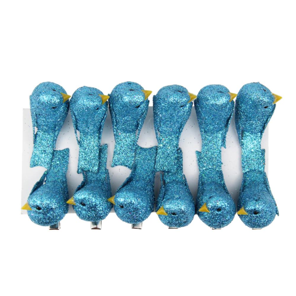 12шт мини-поддельные птицы искусственные птицы домашний декор рождественской елки