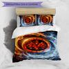 Eintracht Frankfurt Football Printed 3 Pieces Bedding Set, Comfortable Skin Friendly Bedroom Duvet Cover Set