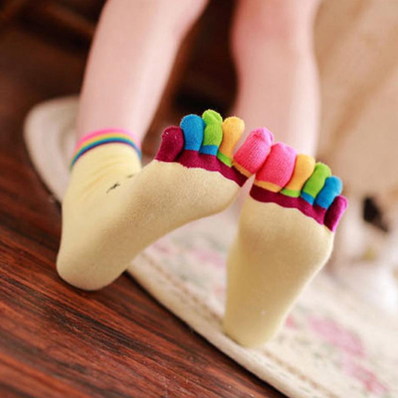 Five Finger Toe Socks New Cotton Women Sports Low Cut Socks EMA