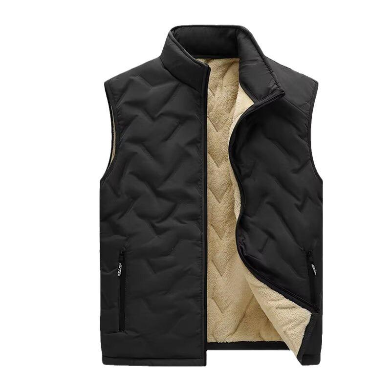 Мужской модный жилет из хлопка с бархатной подкладкой — теплый и стильный для осени/зимы