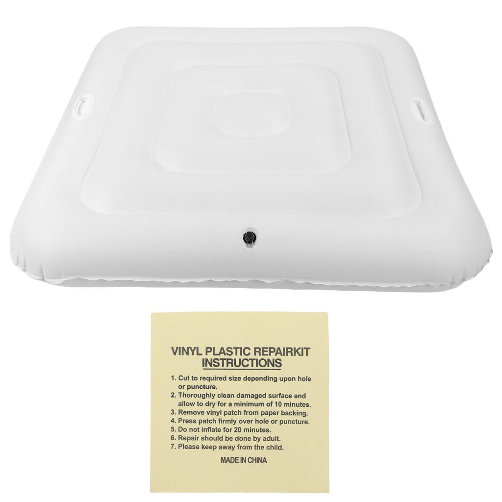 130cm Inflatable Swimming Pool Cover Outdoor Spa Pool Cover Dust Proof PVC Square Pool Protector