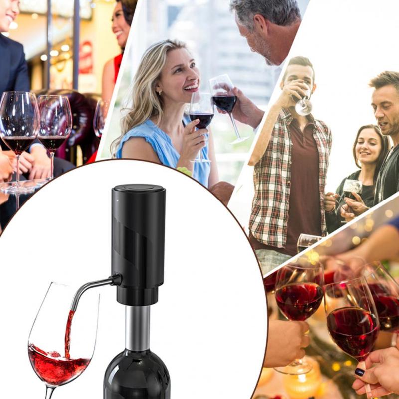 Instant Wine Aerator Rechargeable Electric Wine Aerator Dispenser Durable Decanter Usb Rechargeable Wine Pourer for Home Party
