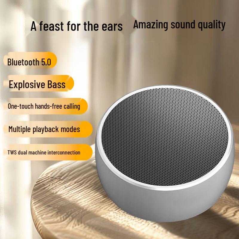 Мини Bluetooth-динамик Сабвуфер: Компактный, Мощный Звук, Готов к Использованию на Открытом Воздухе