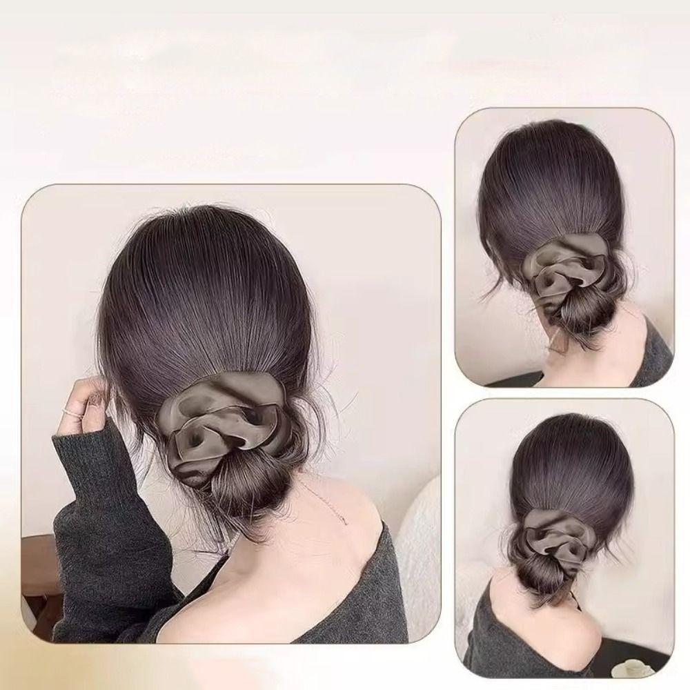 Hair Ties Ball Head Wig Bride Hairpiece Scrunchie Chignon Stylish Synthetic Hair Bun Daily