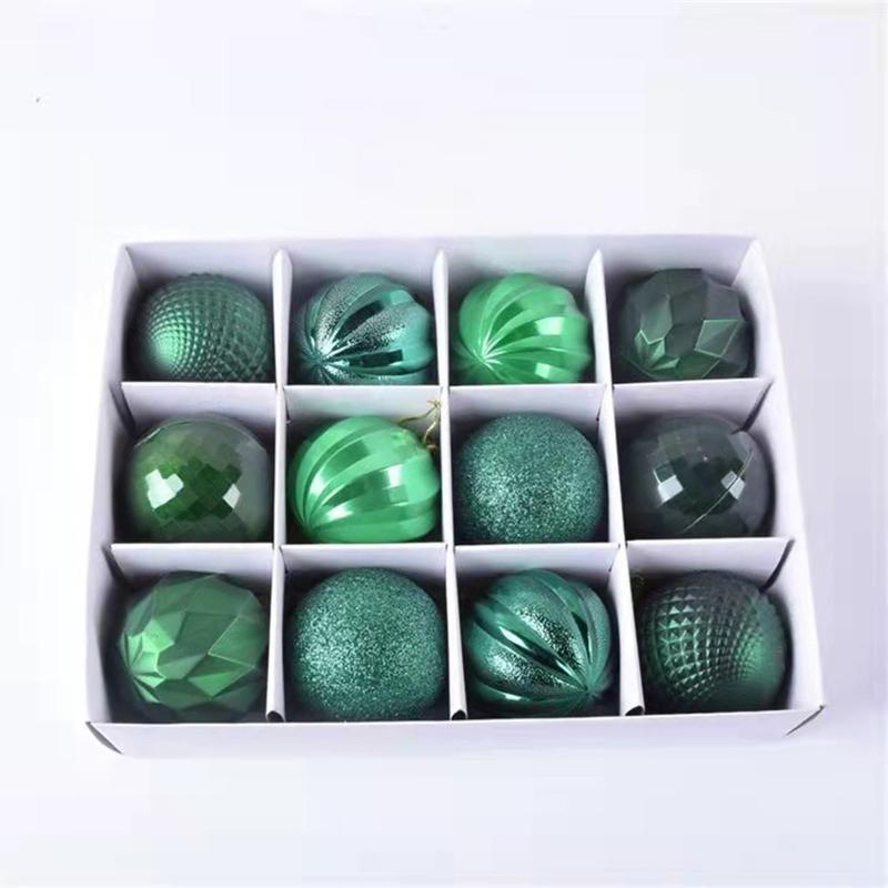 Одна коробка пластиковые шарики в форме шара Рождественская елка Подвеска Рождественское украшение Шар диаметром 6 см