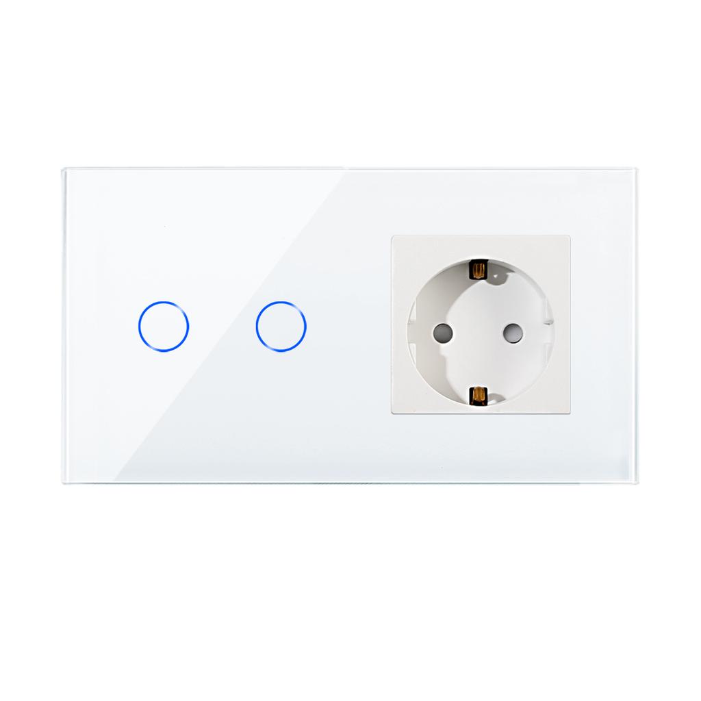 Bingoelec Wifi Tuya Control Smart Home Appliances 1 2 3 Gang Light Wall Electrical Sockets and Switches