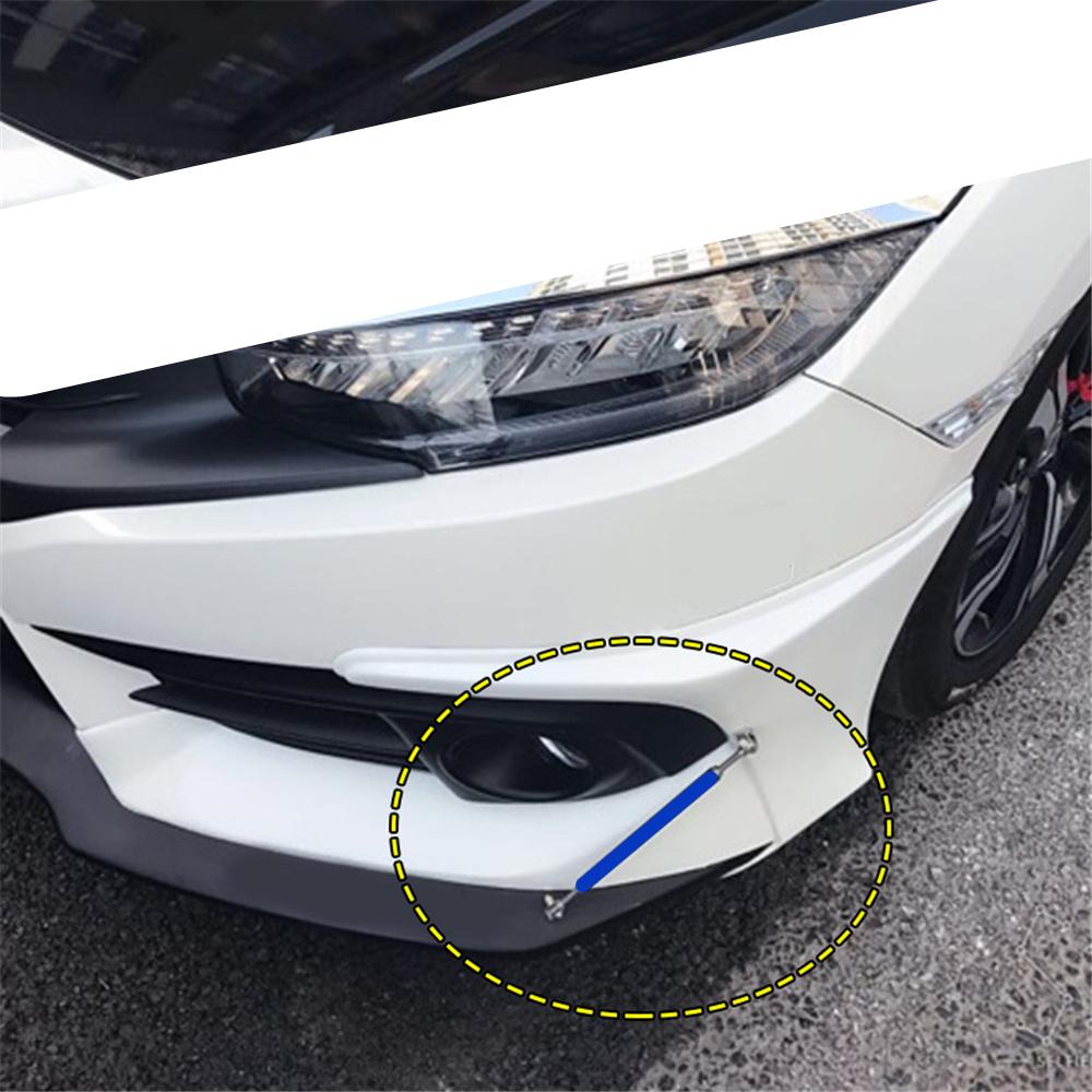 2 шт. 75 мм Гоночный регулируемый сплиттер переднего бампера, поддерживающая тяга/комплект тяг