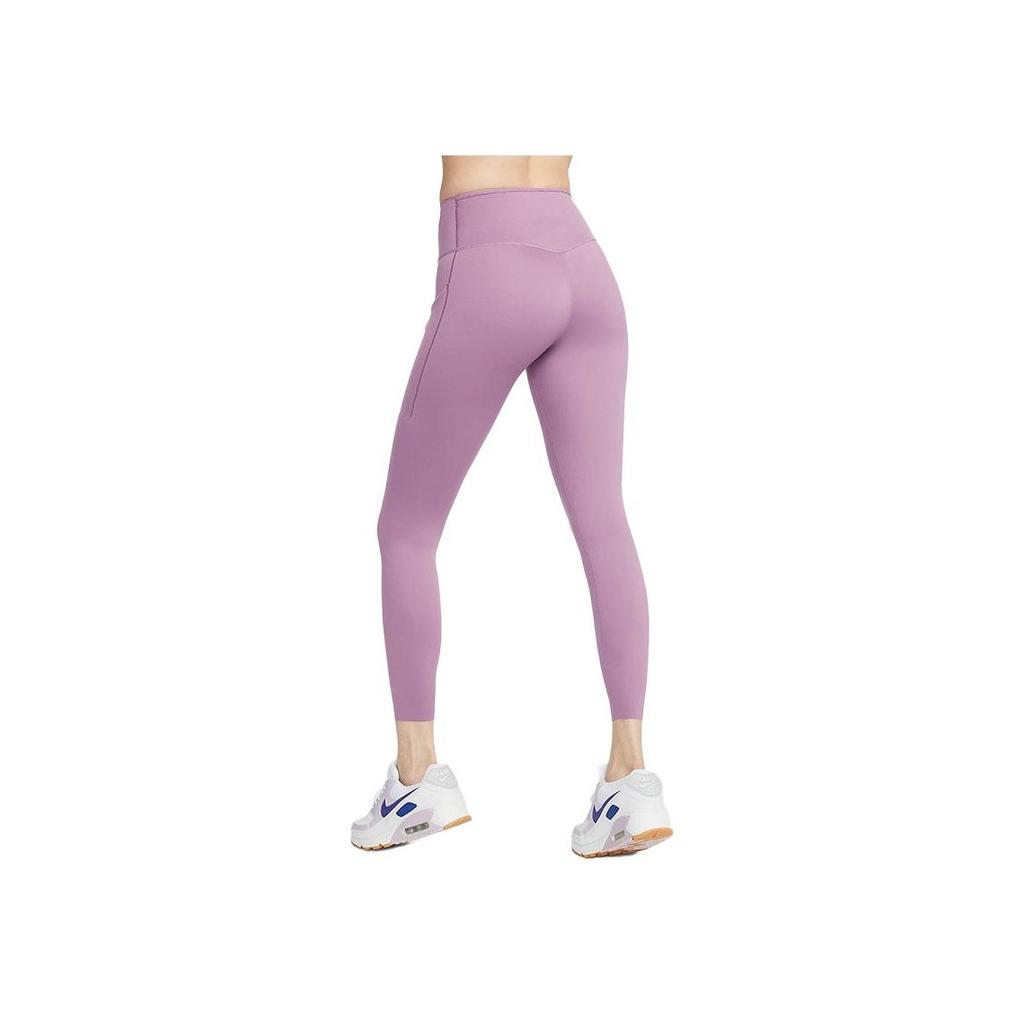 Nike Go Unleashed Series Solid High Intensity Quick-Dry Mid Rise Pocket Nine Point Tight Sports Leggings Women Leggings Dust-Purple DQ5695-536